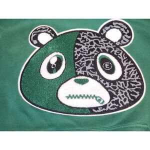Effectus Clothing Mens Hoodie Size M Green Bear Graphic Hoodie Streetwear